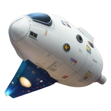 nave espacial de colores sticker