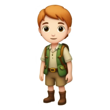 person exploring an enchanted forest sticker