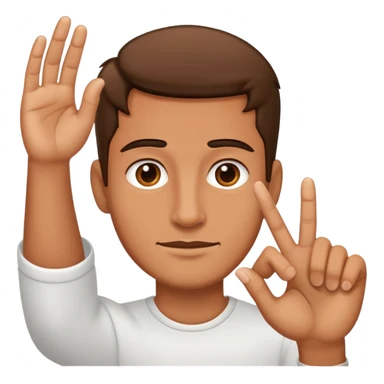 Man with long fingers sticker