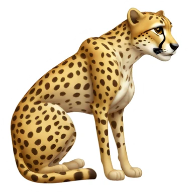 Kissing cheetah sticker