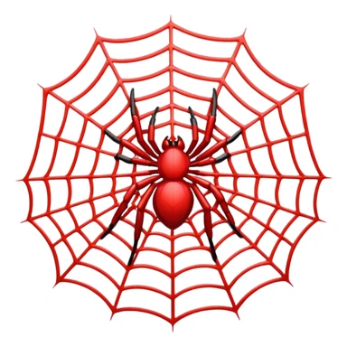 red cartoon spider web sticker
