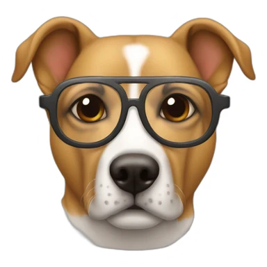 Perro con lentes sticker