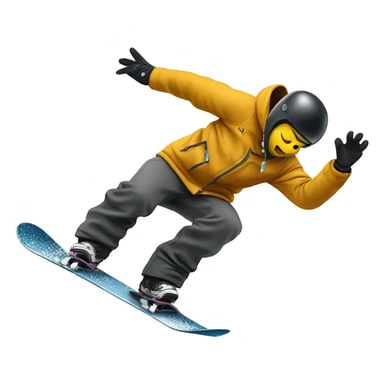 snowboarder falling headfirst on a rail sticker