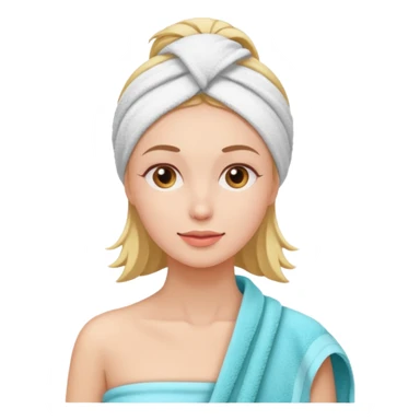 Mujer con toalla de spa sticker