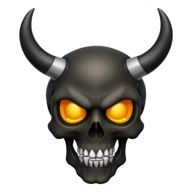 Naughty evil skull sticker