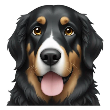 black golden retriever with white spot around nose sticker