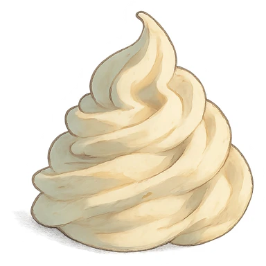 ghibli style whipped cream swirl sticker