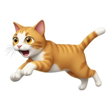 Cat run in 2 legs sticker
