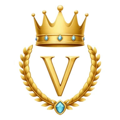 Letter v Vít crown Simple one sticker
