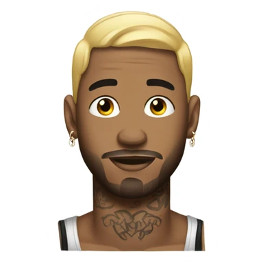 White rapper with tattoos sticker