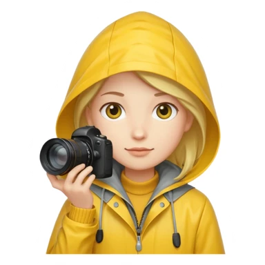 fotographer with rain coat sticker