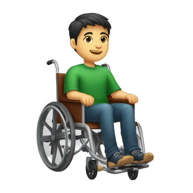 niño rubio en silla de ruedas, delgado  sticker