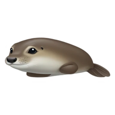 loutre sur baleine sticker