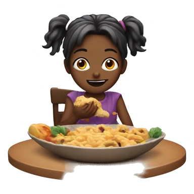 girl eating a berenjena sticker
