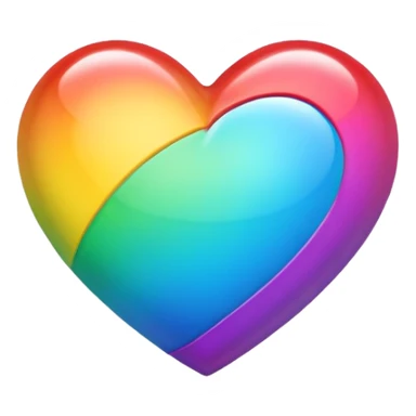 Rainbow heart sticker
