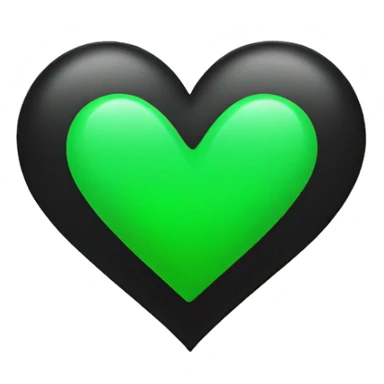 Black and green hearts with video sticker