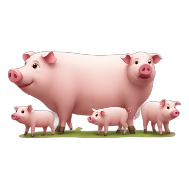 sow-with-piglets sticker
