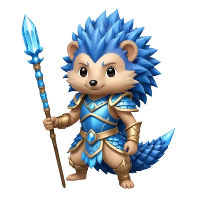 water bender hedgehog warrior sticker