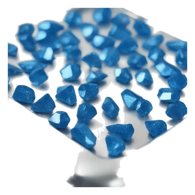 Blue glitter small crystals in a silver tray  sticker