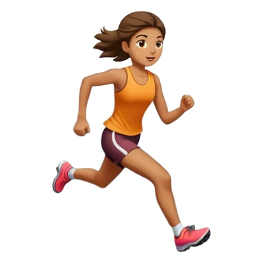 Chica corriendo por la montaña sticker