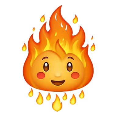 fire rain sticker