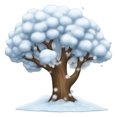 tree with snow  sticker