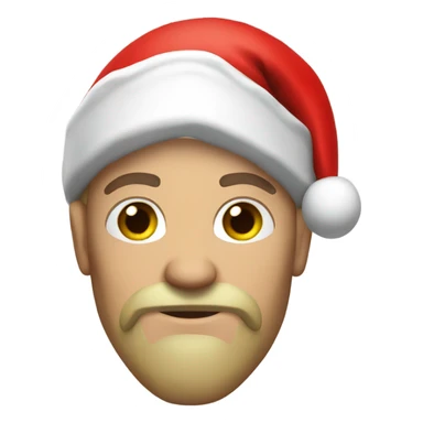 white spartan male wearing red santa hat sticker