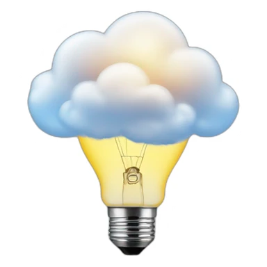 lightbulb cloud Angel sticker