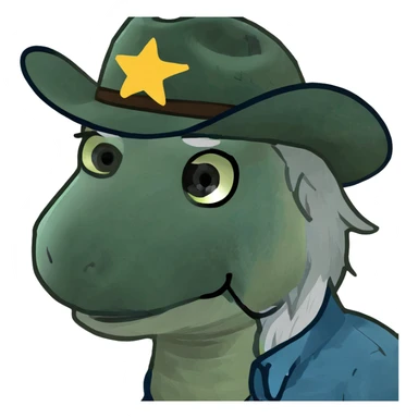 Light blue pony with white hair with cowboy hat  sticker