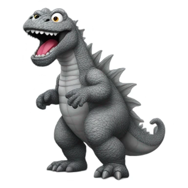 sesame street grey godzilla sticker