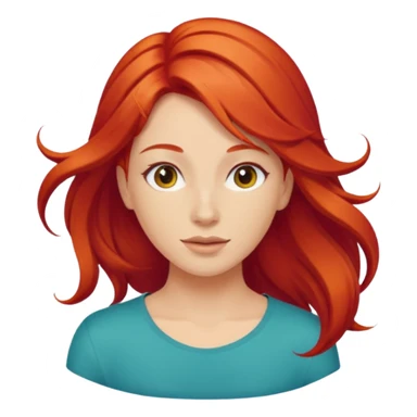 red hair sticker