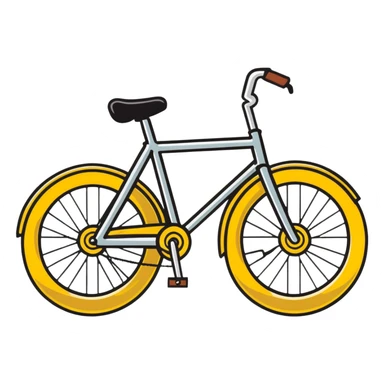 polished glossy bicycle with metallic finish sticker