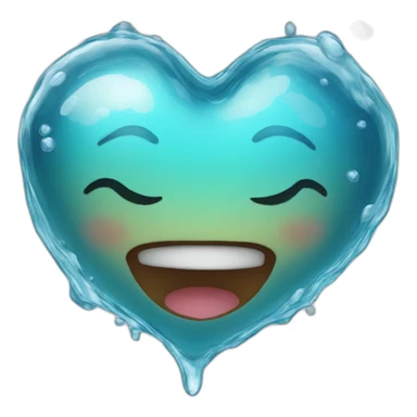 Heart water sticker