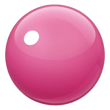 pink plastic ball sticker