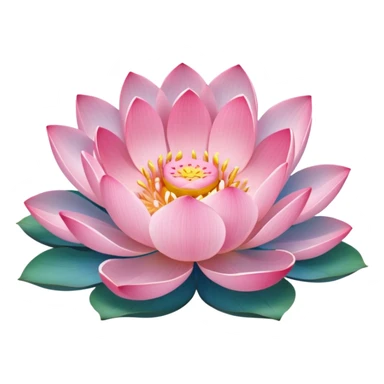 lotus flower with calm waves around sticker
