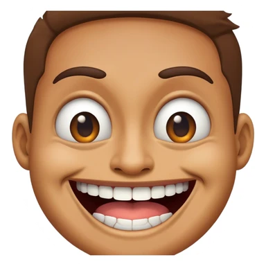 Crazy face with big smile sticker