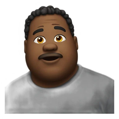 fat black dude sticker