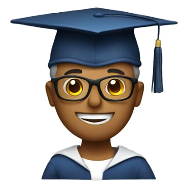 professor with graduation cap sticker