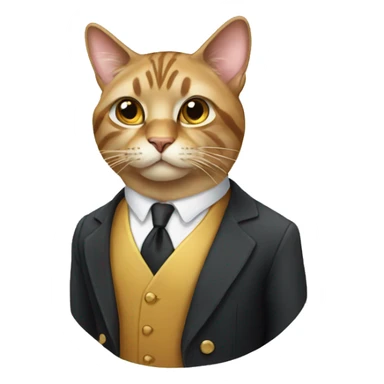 Rich cat sticker