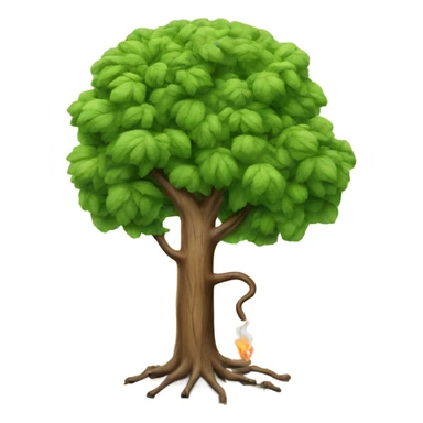 Tree smoking cigarettes  sticker