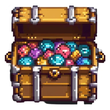 treasure chest overflowing with treasure sticker
