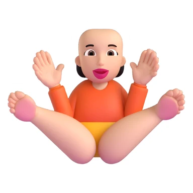human with big lips, hands, and feet sticker