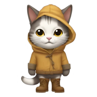 Gato con botas con capa 2011 sticker