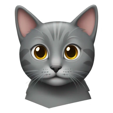 Grey cat in the box  sticker