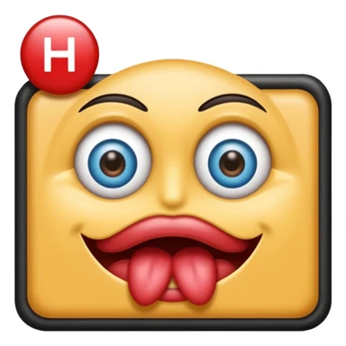 dessiner un Hotel, met une pancarte "H", rajoute un visage (yeux et bouche)de fou sticker