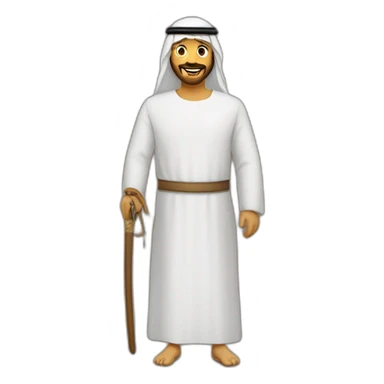 Une arabe avec une claquette sticker