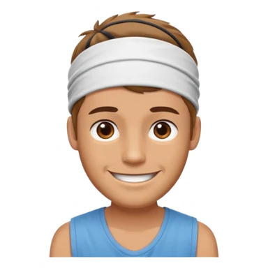parmy guy with sleveless and head band  sticker