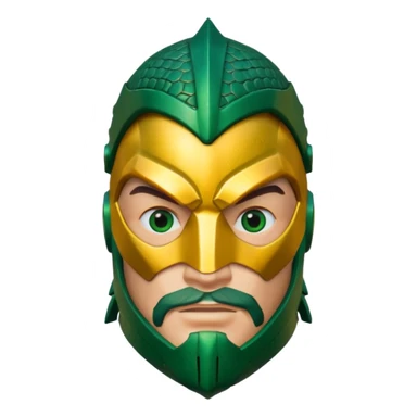 Aquamen head 3d sticker