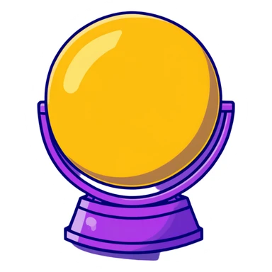 purple crystal ball sticker