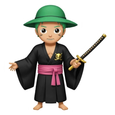 one piece zoro in land of wano sticker